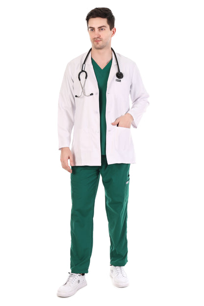 Safe Drapes Men's Professional Mid-Length Medical Lab Coat