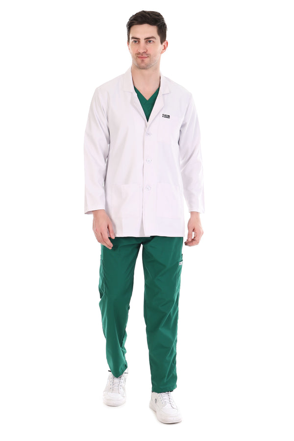 Safe Drapes Men's Professional Mid-Length Medical Lab Coat