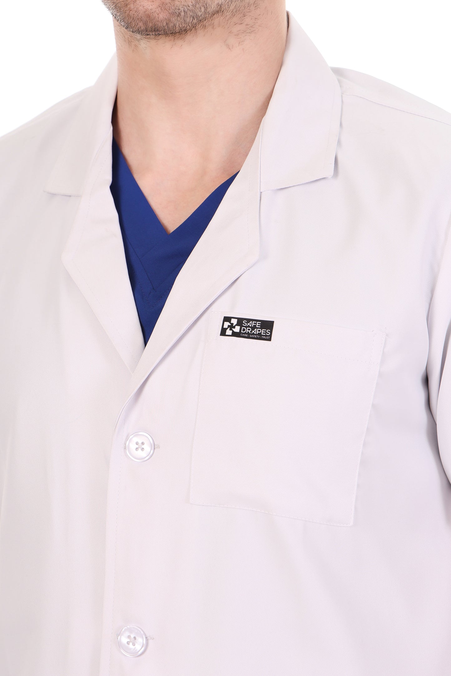 Safe Drapes Men's Professional Short Sleeve Lab Jacket