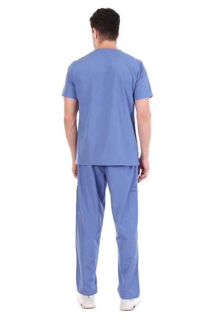 Safe Drapes Men's Professional V-Neck Medical Scrub Set