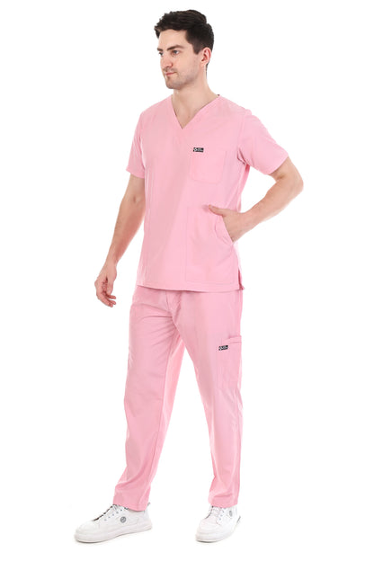 Safe Drapes Men's Professional V-Neck Medical Scrub Set