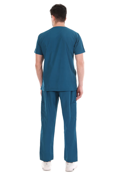 Safe Drapes Men's Professional V-Neck Medical Scrub Set