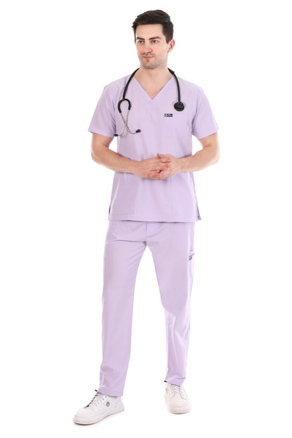 Safe Drapes Men's Professional V-Neck Medical Scrub Set