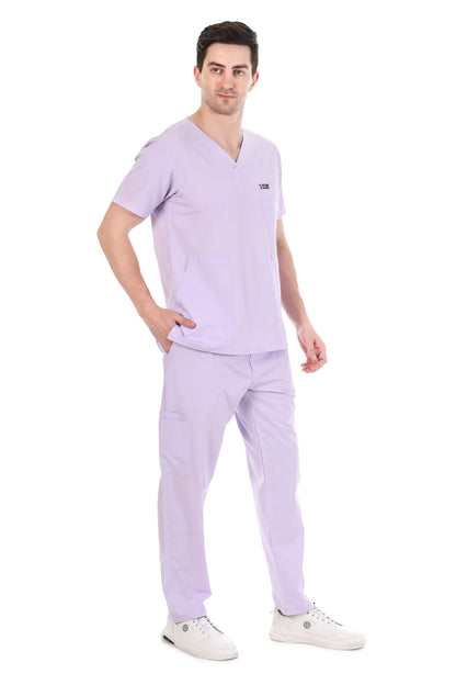 Safe Drapes Men's Professional V-Neck Medical Scrub Set