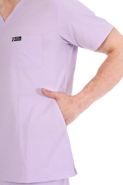 Safe Drapes Men's Professional V-Neck Medical Scrub Set