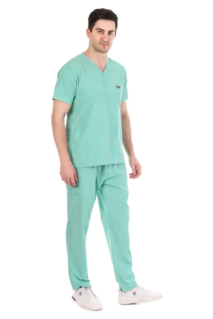 Safe Drapes Men's Professional V-Neck Medical Scrub Set