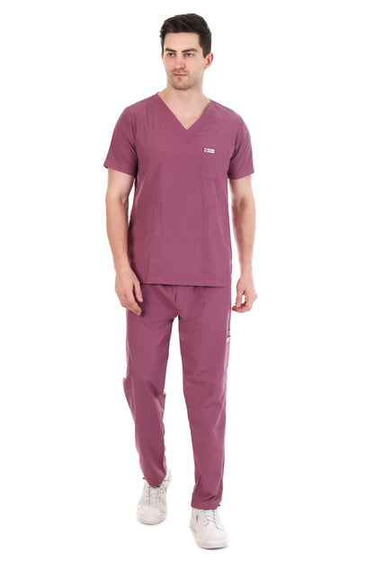 Safe Drapes Men's Professional V-Neck Medical Scrub Set