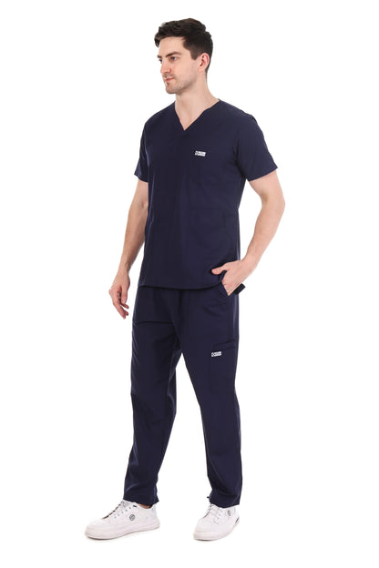Safe Drapes Men's Professional V-Neck Medical Scrub Set