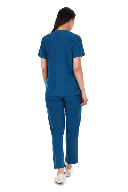 Safe Drapes Women's Professional V-Neck Medical Scrub Set