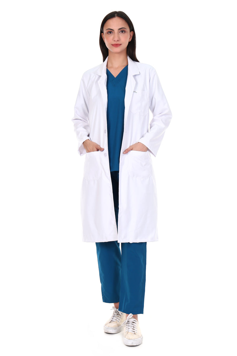 Safe Drapes Women's Professional Long Length Medical Lab Coat