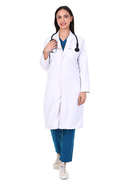 Safe Drapes Women's Professional Long Length Medical Lab Coat