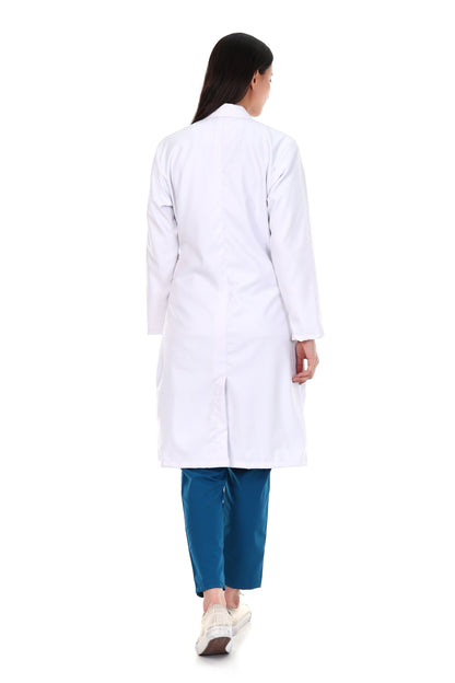 Safe Drapes Women's Professional Long Length Medical Lab Coat