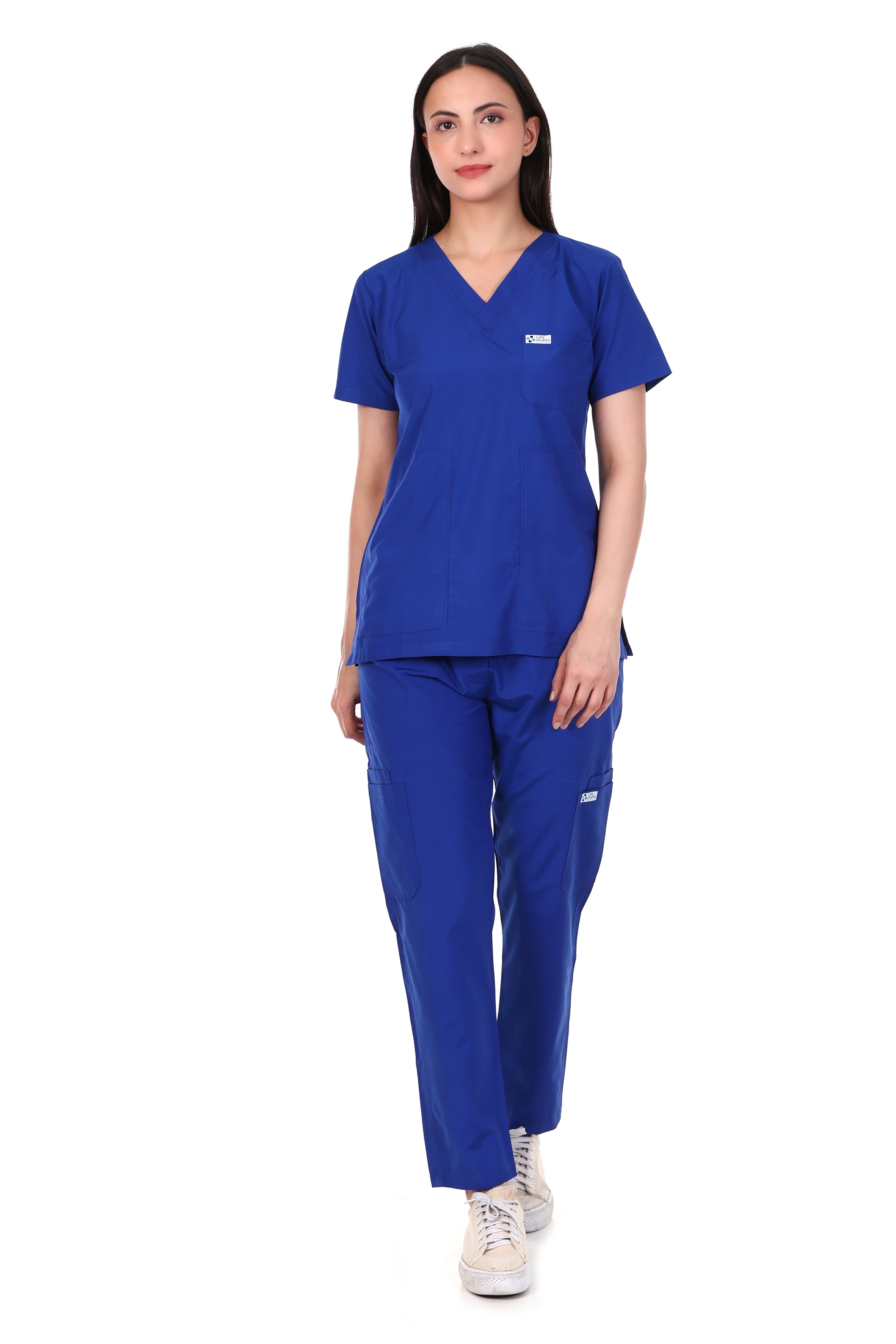 Safe Drapes Women's Professional V-Neck Medical Scrub Set