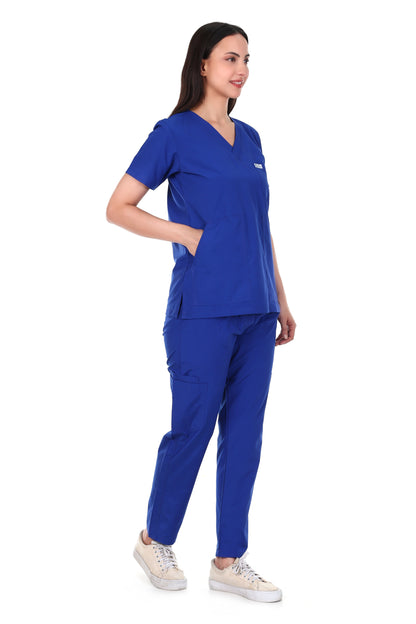 Safe Drapes Women's Professional V-Neck Medical Scrub Set