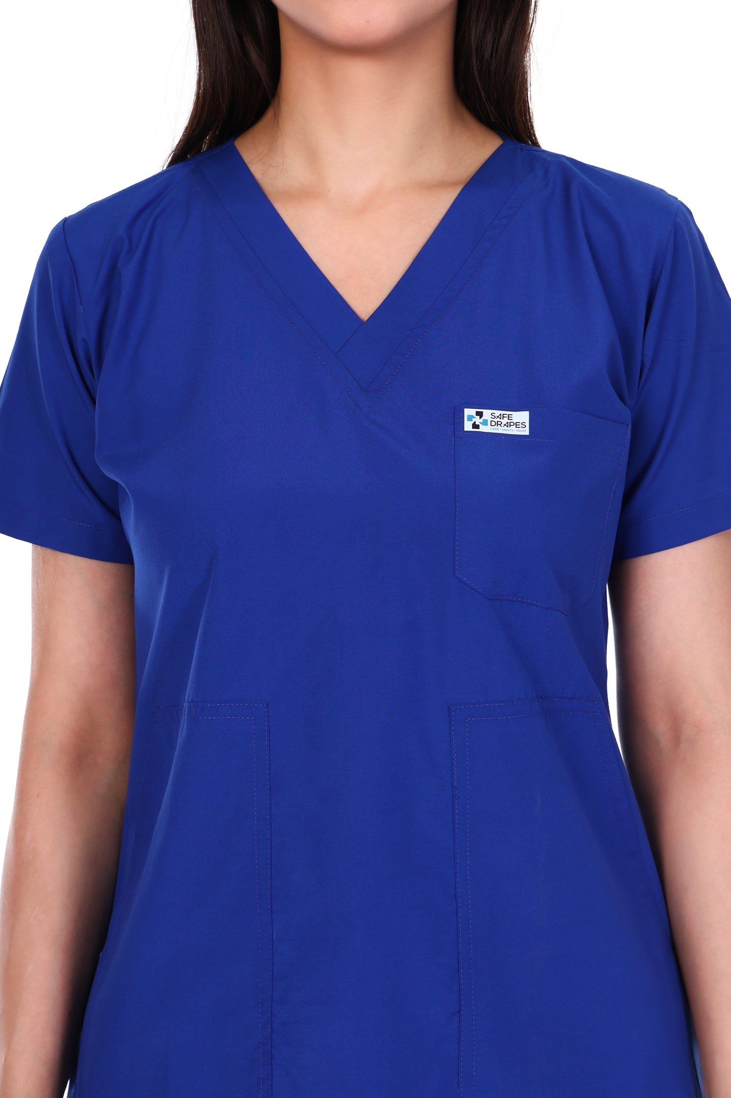 Safe Drapes Women's Professional V-Neck Medical Scrub Set