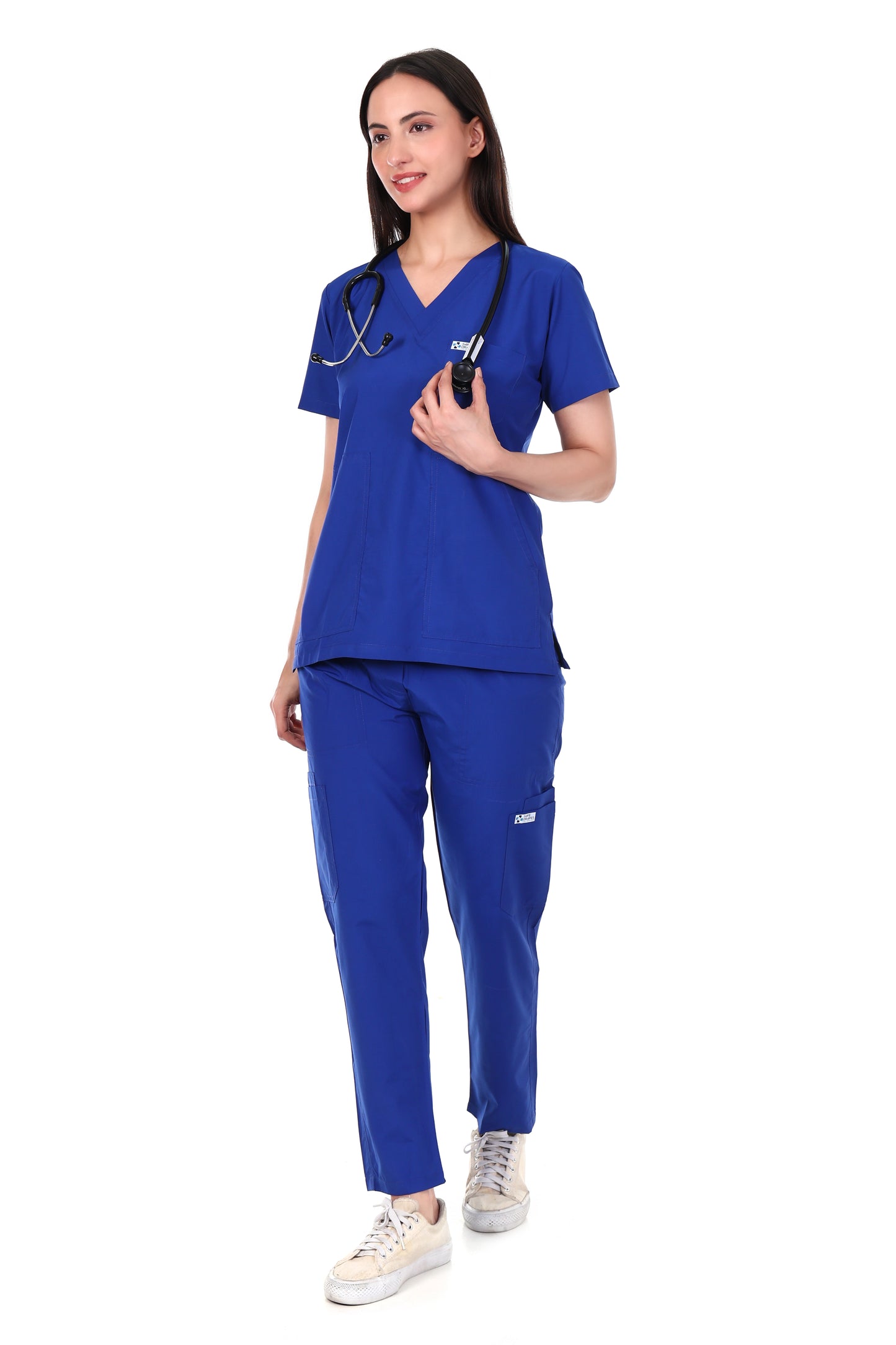 Safe Drapes Women's Professional V-Neck Medical Scrub Set
