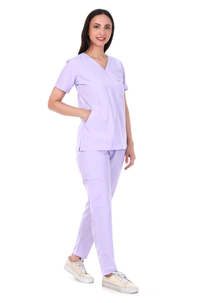 Safe Drapes Women's Professional V-Neck Medical Scrub Set