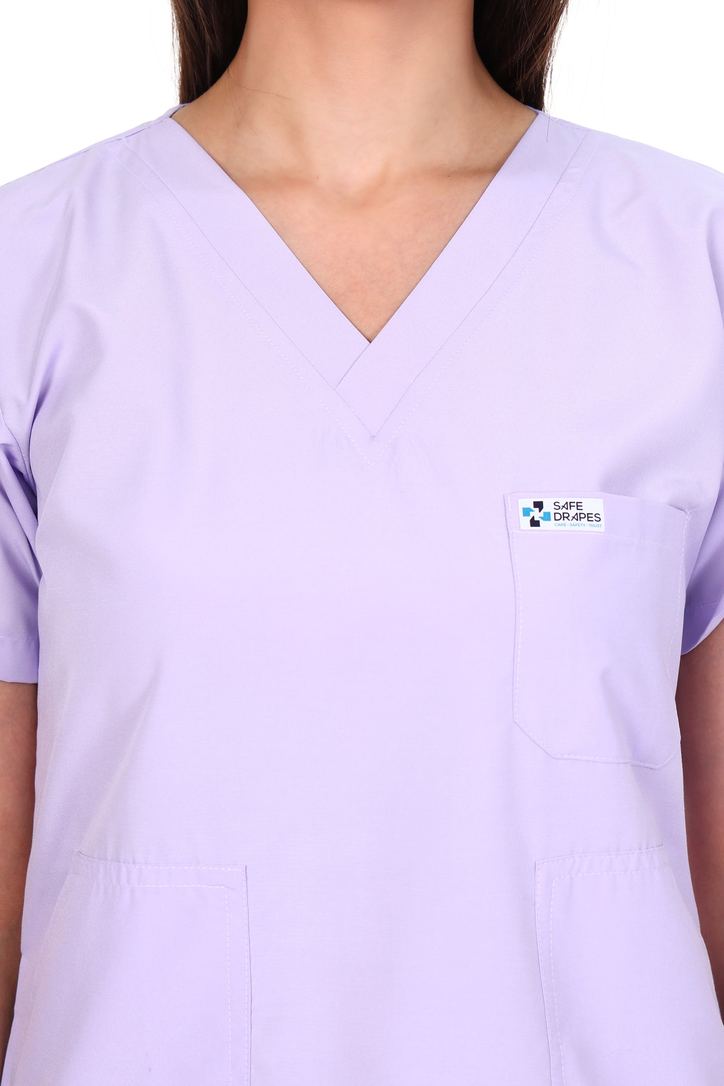 Safe Drapes Women's Professional V-Neck Medical Scrub Set