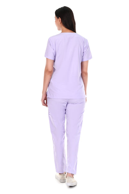 Safe Drapes Women's Professional V-Neck Medical Scrub Set