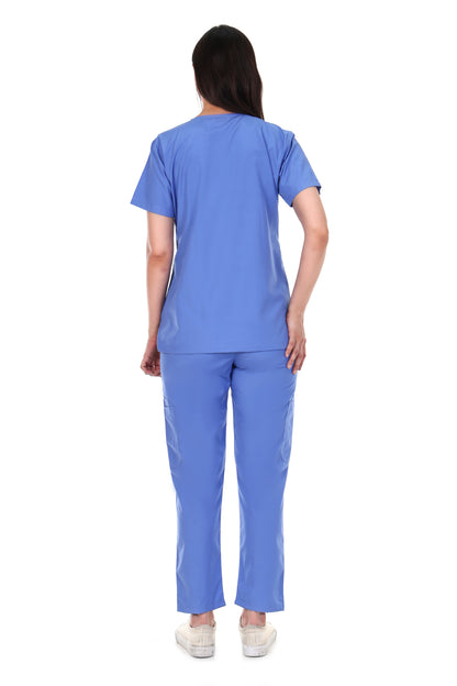 Safe Drapes Women's Professional V-Neck Medical Scrub Set