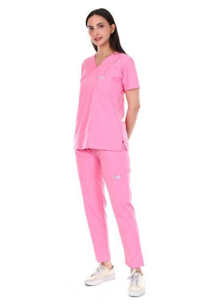 Safe Drapes Women's Professional V-Neck Medical Scrub Set