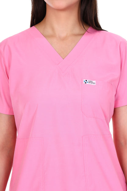 Safe Drapes Women's Professional V-Neck Medical Scrub Set