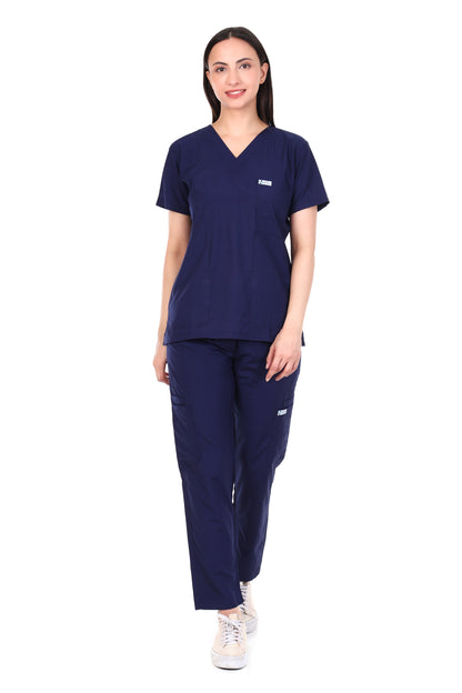 Safe Drapes Women's Professional V-Neck Medical Scrub Set