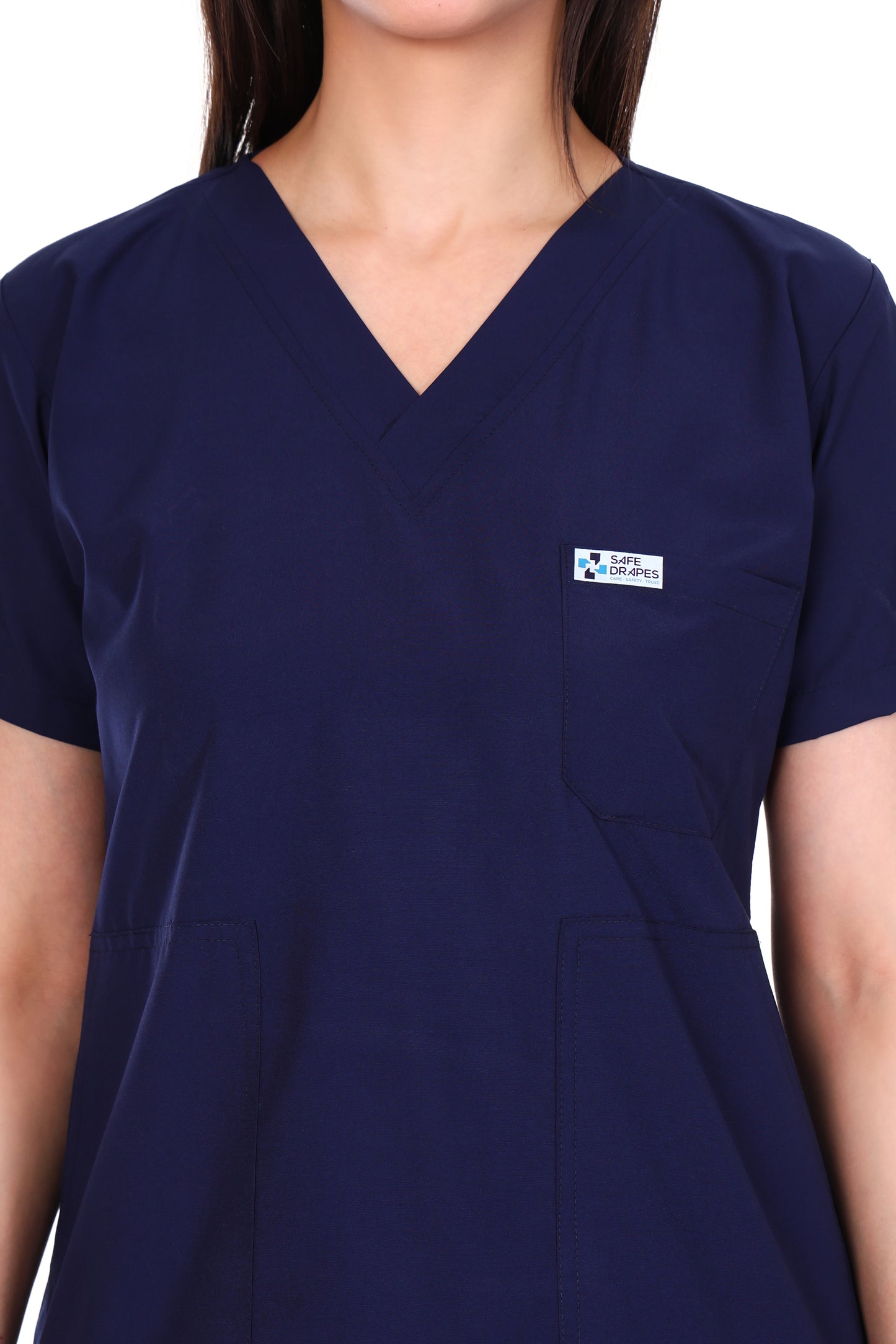 Safe Drapes Women's Professional V-Neck Medical Scrub Set